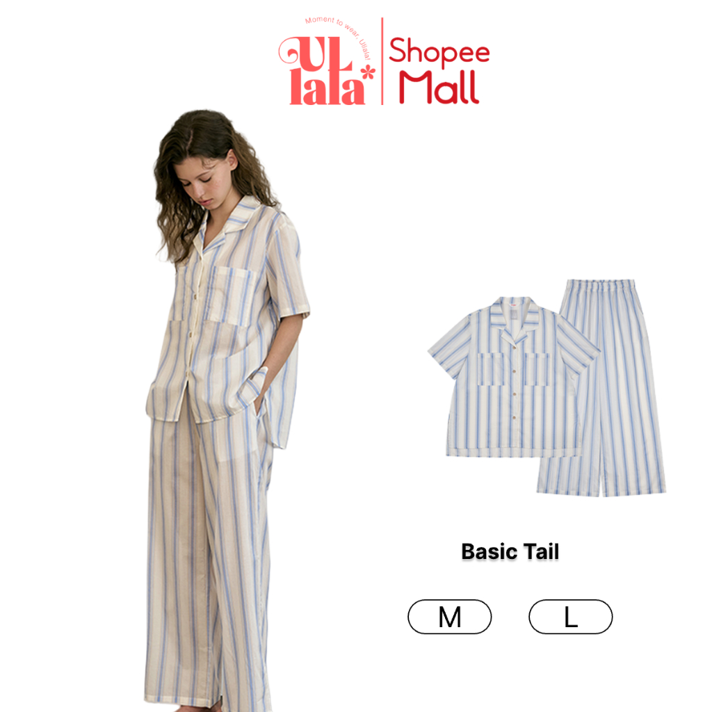Ullala Pajamas Basic Tail Bộ ngủ mặc nhà nữ ngắn tay Size M, L