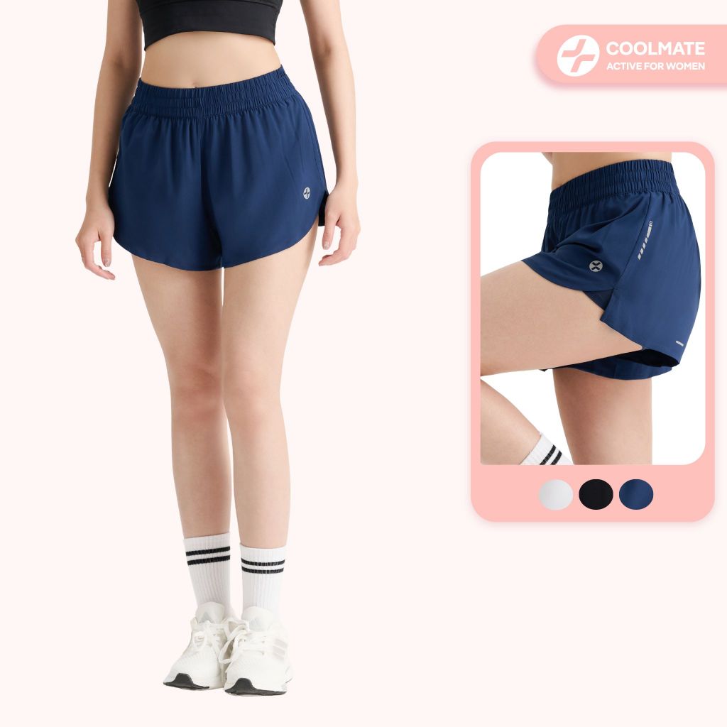 Quần Short Thể Thao Nữ 2 lớp tập gym chạy bộ Pace shorts 3.5IN phù hợp thi đấu luyện tập cường độ mạnh Coolmate Women