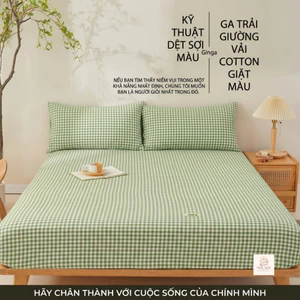 Bộ ga gối 3 món cotton đũi xơ đậu nành mềm mại thoáng mát thấm hút mồ hôi nhiều họa tiết phù hợp 1m2-2m2