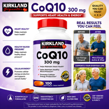 Viên uống hỗ trợ tim mạch CoQ10 300mg Ki. r.k.l.a.n.d 100 viên