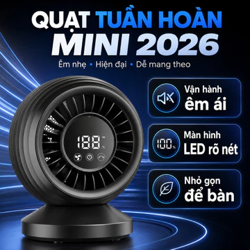 Quạt tuần hoàn không khí, quạt mini để bàn, quạt tích điện đa năng, quạt làm mát cá nhân, quạt thông gió mini