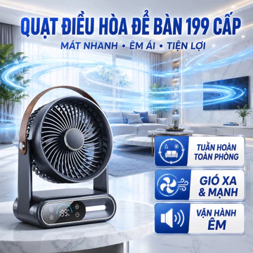Quạt điều hòa để bàn, quạt làm mát không khí, quạt tích điện mini, quạt phun sương mát, quạt điều hòa gia đình