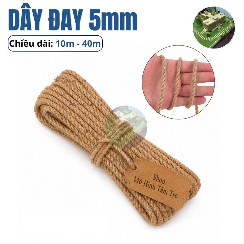 Dây thừng, Dây đay Size 5mm, dùng decor, làm handmade, trang trí nhà cửa