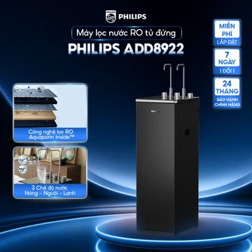 [MIỄN PHÍ LẮP ĐẶT] Máy lọc nước đứng RO Nóng - Lạnh Hydrogen Philips ADD8922 - 10 lõi - Công nghệ Aquaporin - Chính Hãng