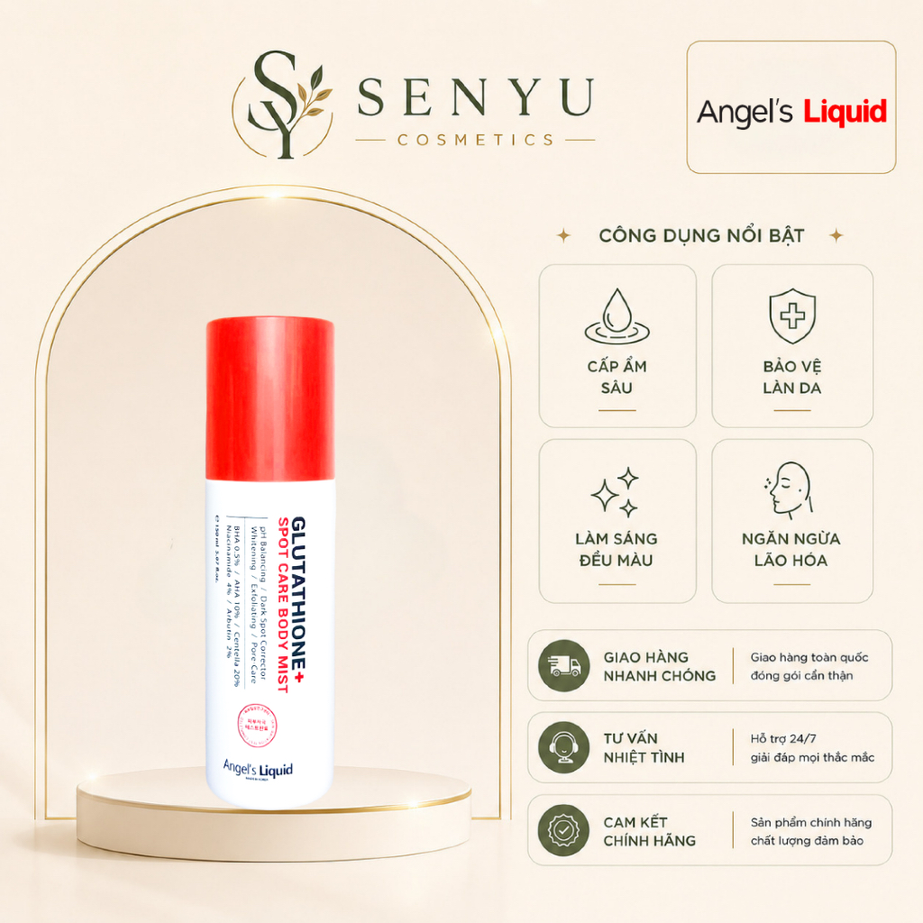 angel's liquid glutathione body mist Angel s - Giá Tốt, Miễn Phí Vận Chuyển, Đủ Loại Bottle Size:250 mL natural arbutin bpc-157 reconstitution protocol Peptide