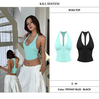 [HÀNG MỚI VỀ] Áo cổ yếm trơn ôm body cotton lạnh mềm mịn co giãn BYAH - 𝐊𝐈𝐋𝐋 𝐒𝐘𝐒𝐓𝐄𝐌