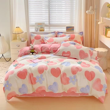 Bộ Chăn Ga Gối 3/4 Món BEBE - Bộ ga đáng yêu, Chăn Cute, Capybara, ga giường, vỏ chăn, vỏ gối capybara, ga phủ [B401]