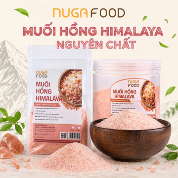 Muối hồng himalaya NUGAFOOD, muối tự nhiên nhập khẩu Pakistan, dùng nấu ăn, cho bé ăn dặm, ăn kiêng