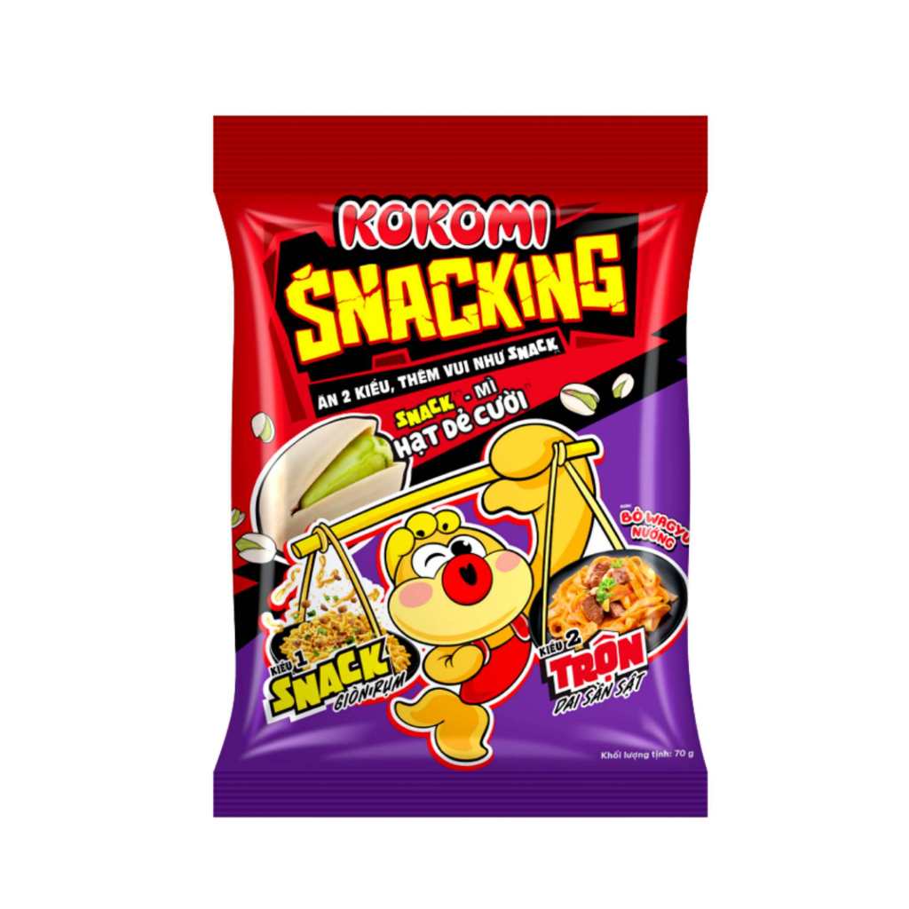 [HSD: 6.9] [Hàng tặng không bán] Kokomi Snacking hương vị Bò Wagyu nướng gói x 70 g