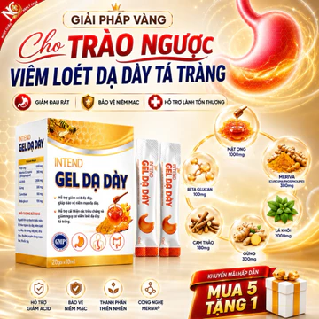 Gel Dạ Dày Intend – Giảm Viêm Loét Dạ Dày, Trào Ngược Thực Quản, Phục Hồi Niêm Mạc Dạ Dày (Hộp 20 Gói)