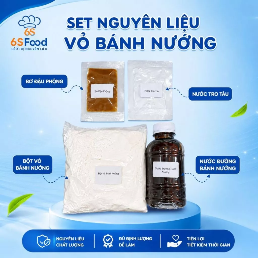 Set Nguyên Liệu Làm Bánh Trung Thu Nướng/ Dẻo Cao Cấp Nhân Thập Cẩm, Nhân Mix 4 Vị, 8 Vị-6SFOOD