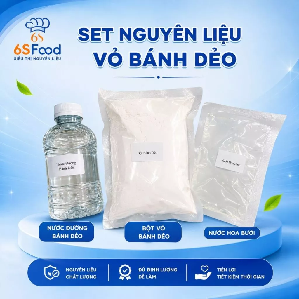 Set Nguyên Liệu Làm Bánh Trung Thu Nướng/ Dẻo Cao Cấp Nhân Thập Cẩm, Nhân Mix 4 Vị, 8 Vị-6SFOOD