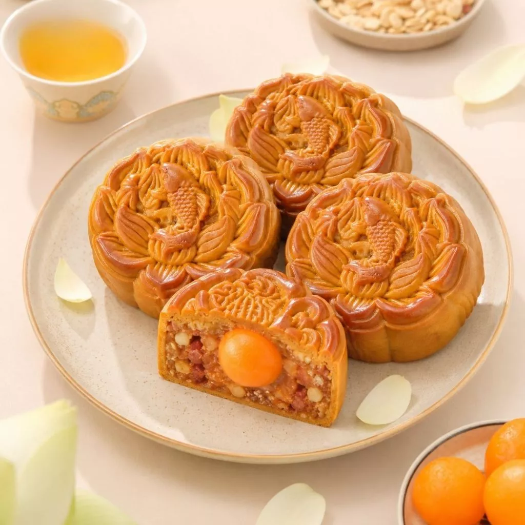 Set Nguyên Liệu Làm Bánh Trung Thu Nướng Mini Mix 4 Vị Thành Phẩm 12 Chiếc 50gr - Nhà 6SFOOD