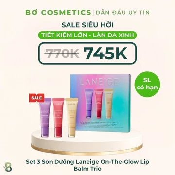 [Sale] Set 3 Son Dưỡng Laneige On-The-Glow Lip Balm Trio