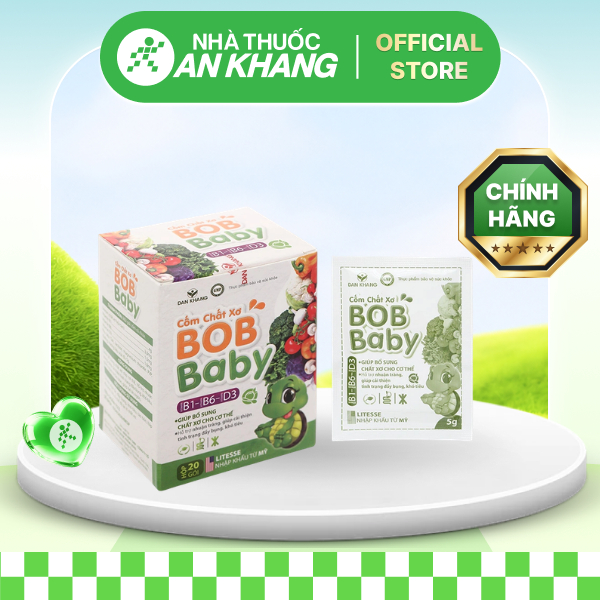 Cốm Chất Xơ BobBaby hỗ trợ bổ sung chất xơ hộp 20 gói x 5g [Nhà Thuốc An Khang - Chính Hãng 100%]