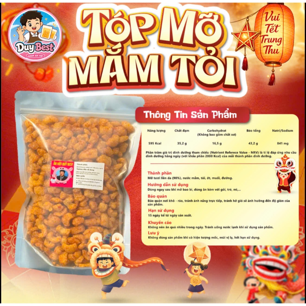 (ĐỘC QUYỀN TÓP MỠ) Rim Mắm Tỏi Duy Best Loại Nhất ( Tặng Kèm Sốt Ăn Vặt)