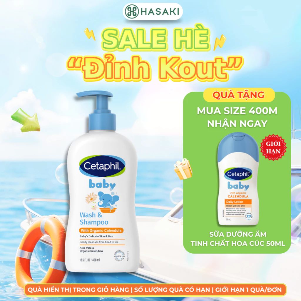Sữa tắm gội Cetaphil Baby Calendula cho bé
