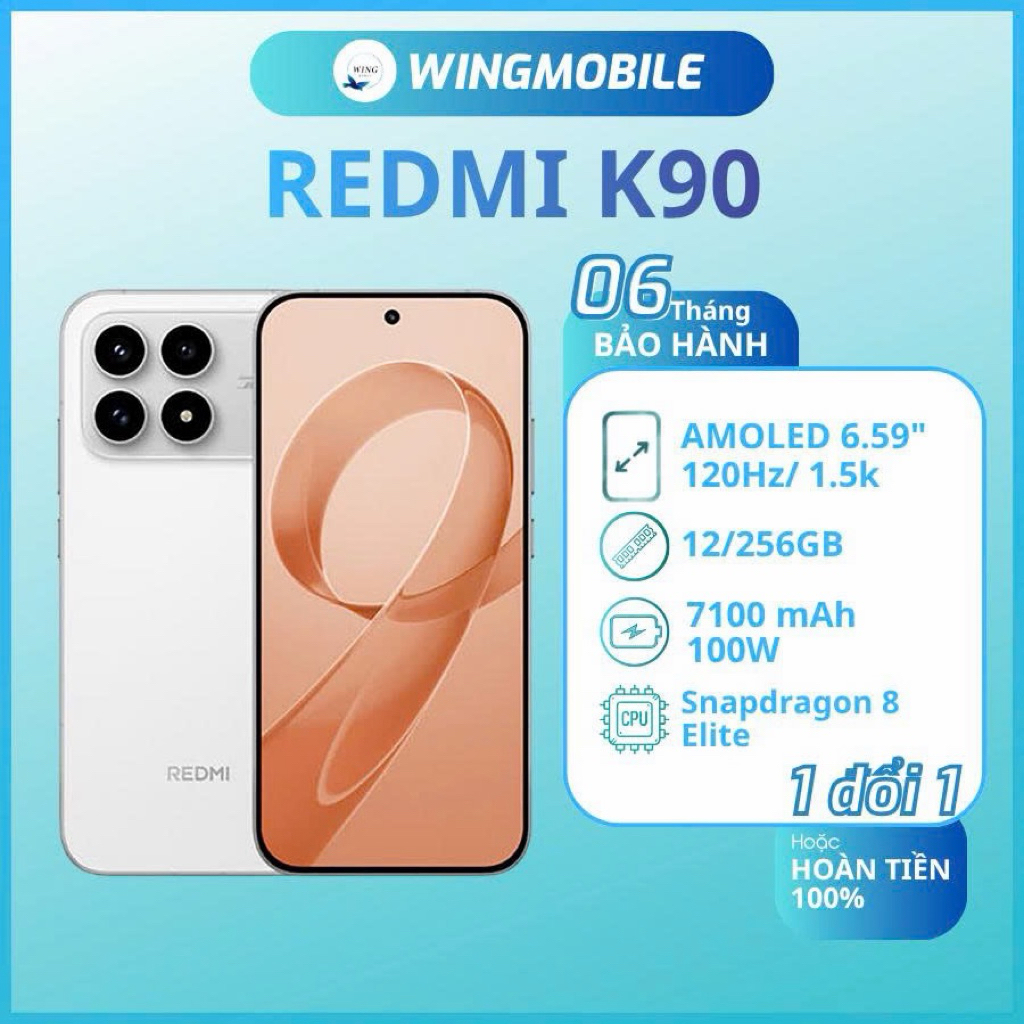 Rédmi K90 Nội địa chip Snap8 Elite pin 7100Mah - Wingmobile | BigBuy360 - bigbuy360.vn