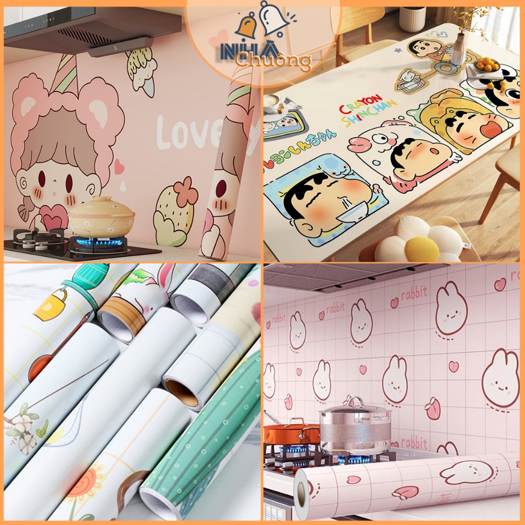 Giấy Dán Bếp, Decal Dán Bàn Học, Bàn Ăn Cao Cấp Tráng Nhôm  Chống Thấm Nước, Chịu Nhiệt Cao