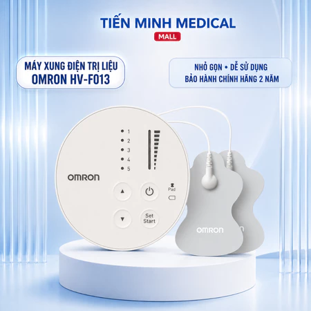 Máy xung điện trị liệu massage OMRON HV-F013 nhỏ gọn bảo hành chính hãng 2 năm