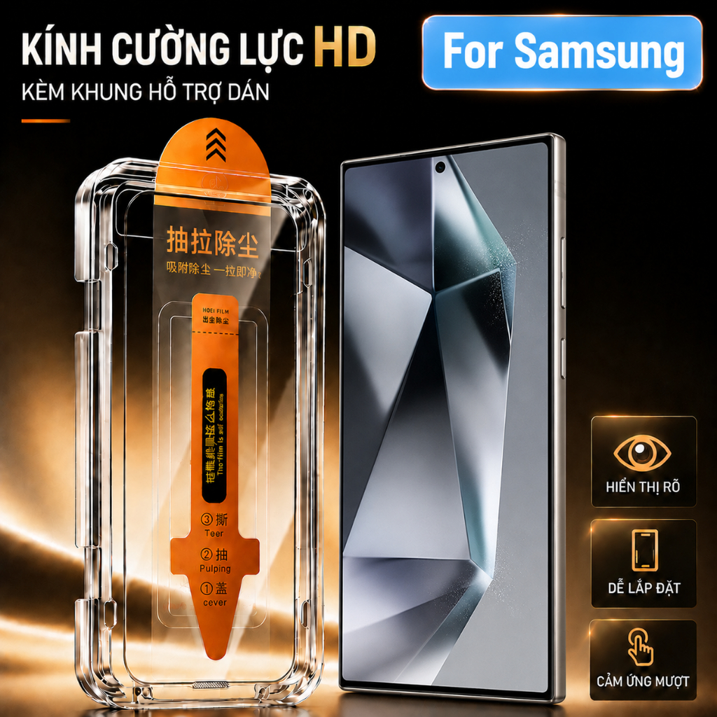Kính Cường Lực HD Cho Samsung Màn Hình Phẳng Chống Trầy Dễ Lắp Đặt Bảo Vệ Màn Hình A02 A03 A04 A05 A06 A10 A12 A13 A15