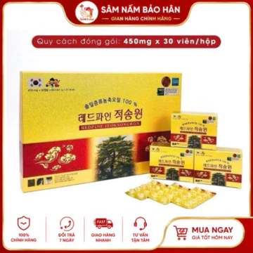 Tinh Dầu Thông Đỏ Chính Phủ Hàn Quốc Red Pine Jeok Songwon Hộp 180 Viên, Phòng các bệnh tiểu đường
