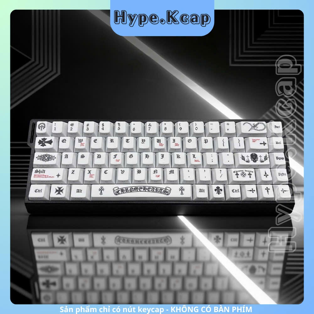 Keycap Chrome Heart Phong Cách Xuyên Led Cherry Profile | BigBuy360 - bigbuy360.vn