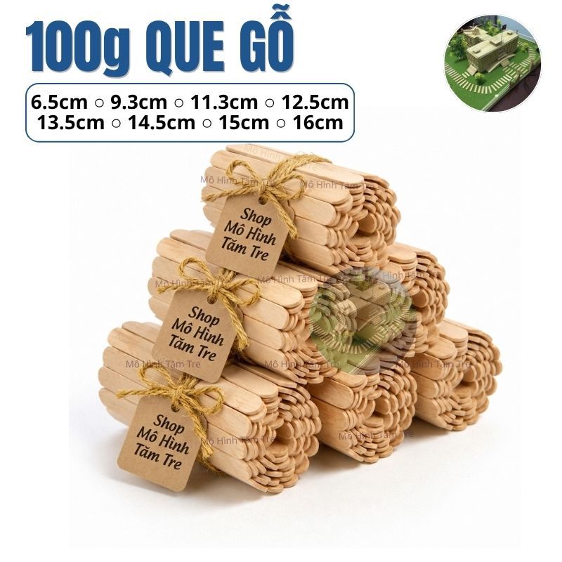 100gram Que kem gỗ nguyên liệu làm DIY, làm nhà gỗ, stem