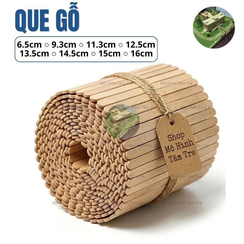 1kg que kem gỗ loại đẹp nhiều kích thước, mô hình DIY, handmade
