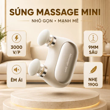 Súng massage mini, súng massage cầm tay, súng massage bắp thịt, dụng cụ massage, máy mát xa cầm tay