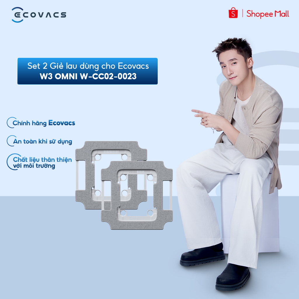 Set 2 giẻ lau Ecovacs W-CC02-0023