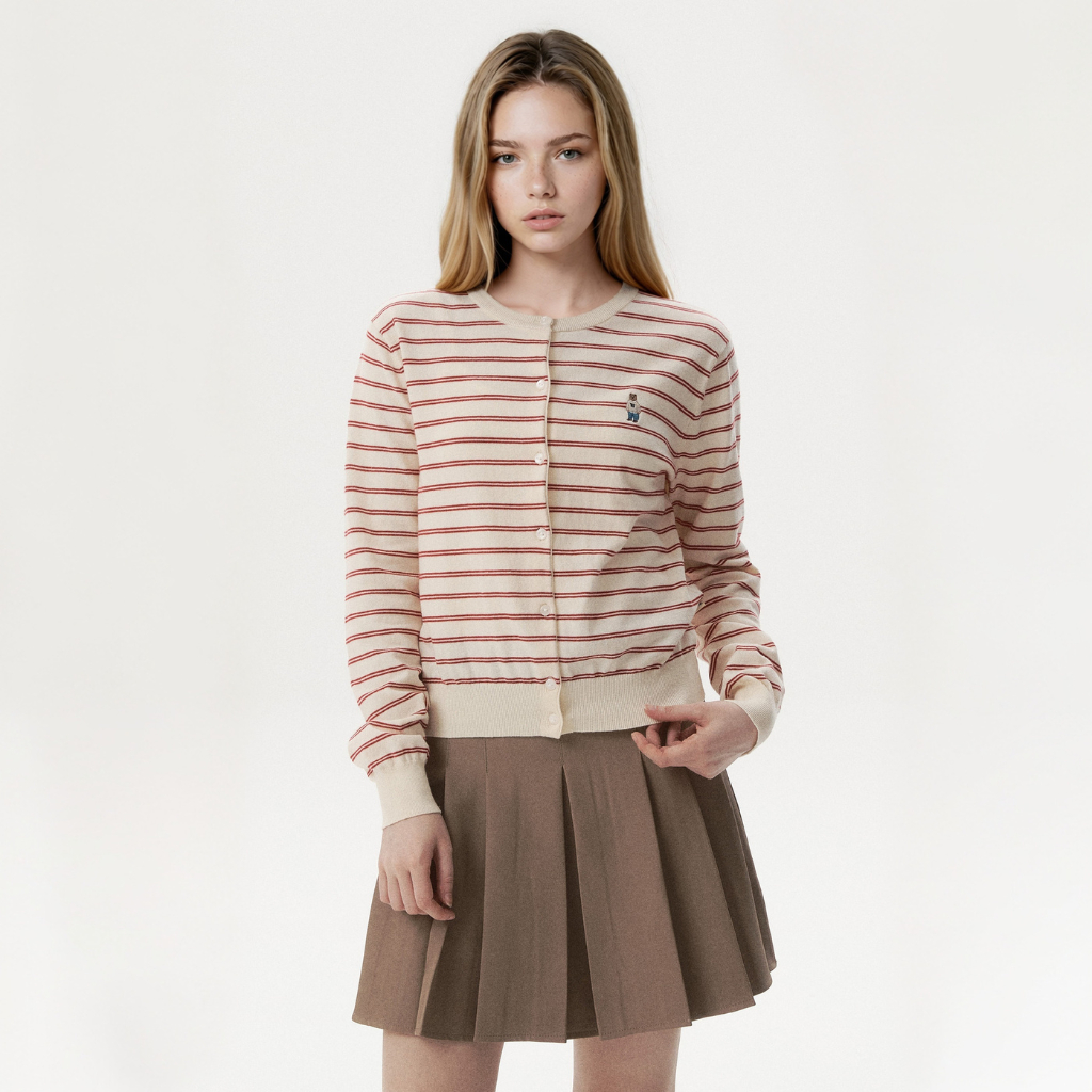 Áo Cardigan WHO.A.U Steve Stripe Cardigan_WHCKG2332F