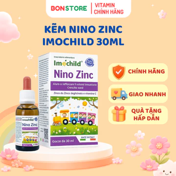 Kẽm Imochild ZinC bổ sung lysin vitamin cho bé giúp bé ăn ngon tăng sức đề kháng - Nk chính hãng