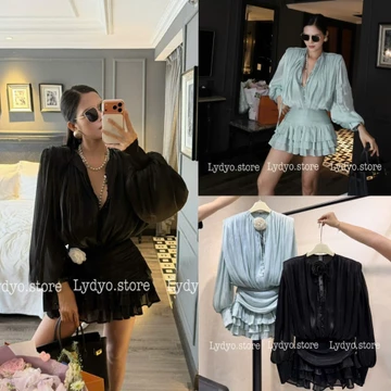 Váy đầm jum suit body voan tơ óng, váy tơ óng sang chảnh tiểu thư dự tiệc cưới sang chảnh sexy