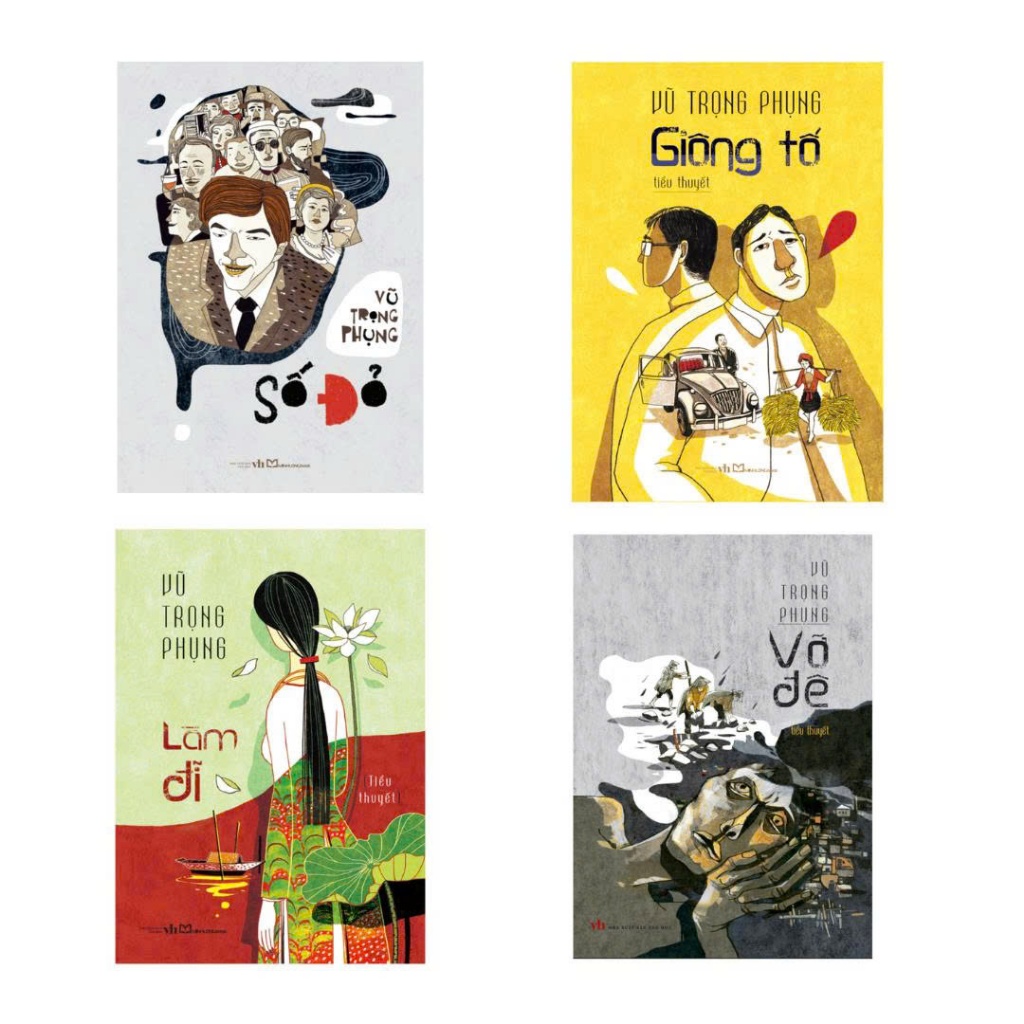 Sách: Combo Những Tác Phẩm Nổi Tiếng Của Nhà Văn Vũ Trọng Phụng (Số Đỏ + Giông Tố + Làm Đĩ + Vỡ Đê)