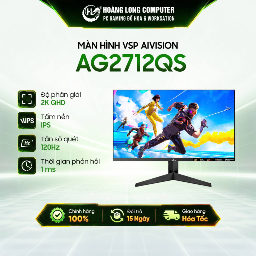 Màn Hình VSP AiVision AG2712QS 27 Inch 2K 120Hz IPS 1ms Mới Bảo Hành 24 Tháng, Chính Hãng