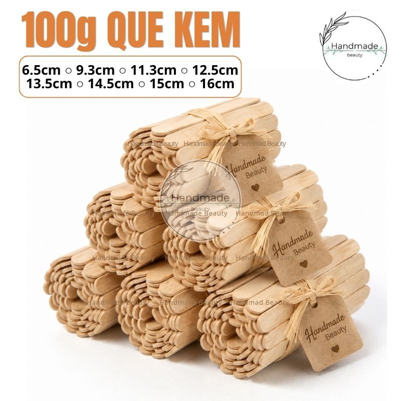 (túi 100gram) Que kem gỗ đẹp nhiều kích thước dùng làm mô hình thủ công cho các bé trang trí hanmade