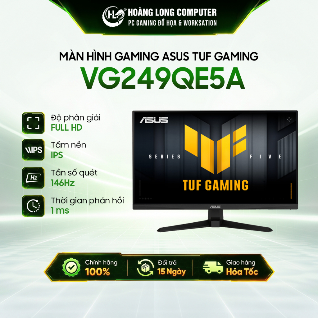 Màn Hình ASUS TUF Gaming VG249QE5A 24 Inch IPS Full HD 146Hz 1ms Loa Tích Hợp Hàng Chính Hãng