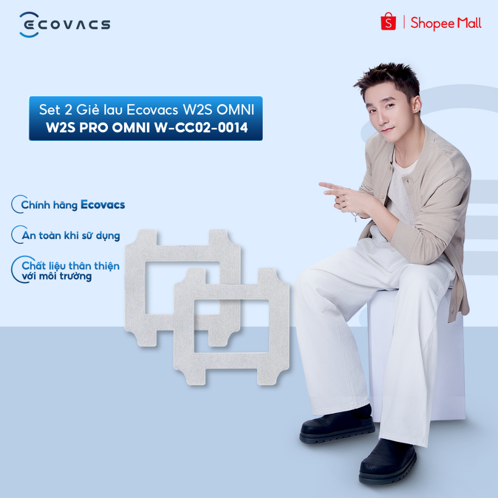 Set 2 giẻ lau Ecovacs W-CC02-0014