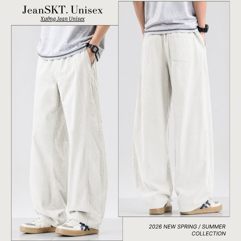 Quần Dài Kaki Form Dáng Suông ,Ống Cong  Nhẹ,Tôn Dáng Che Khuyết Điểm,,Chất Liệu Cotton Premium JEANSKTMAN