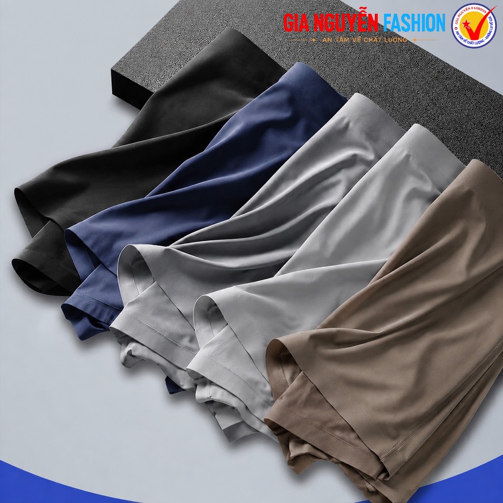 Được chọn màu: Sét 3 quần boxer nam, quần lót đùi nam chất liệu su đúc (lụa băng), co giãn đa chiều, hàng chất lượng cao