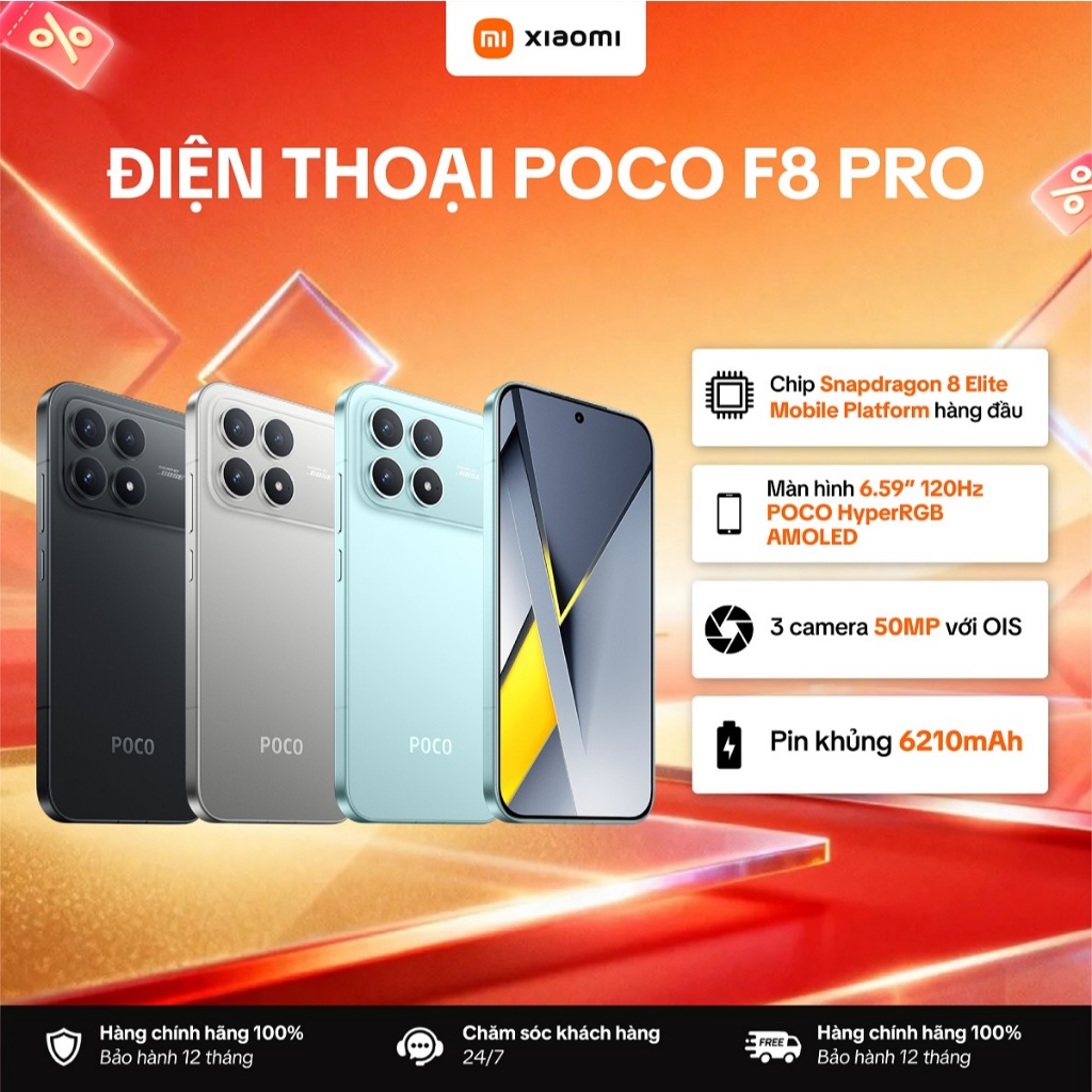 Điện Thoại Xiaomi POCO F8 Pro (12GB + 512GB) | Màn Hình Amoled 6.59"  | 120Hz  | Pin 6.210 mAh