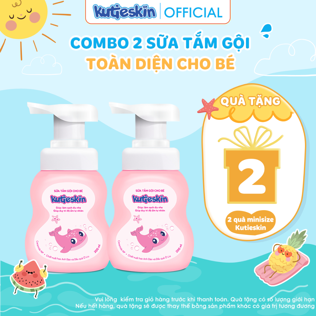 Combo 2 Sữa Tắm Gội Kutieskin Cho Bé - 2 KKT03