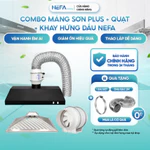 [Chính hãng] Combo máng hút khói sơn tĩnh điện NEFA + quạt hút khói + khay hứng dầu, hút mùi bếp công nghiệp mạnh — ảnh 1
