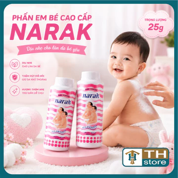 Combo 2 hộp phấn rôm em bé NARAK Baby Powder Thái Lan ngừa rôm sảy thơm dịu 25g