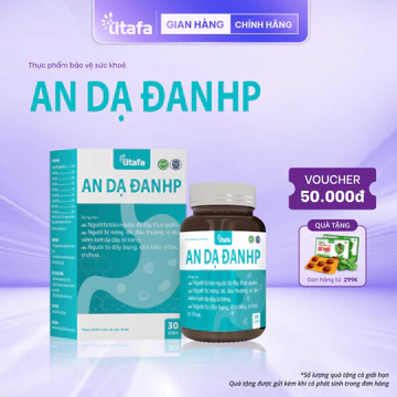 TPBVSK An Dạ ĐanHP Hộp 30 viên - Hỗ trợ giảm đau nóng rát dạ dày, trào ngược dạ dày, ợ hơi, ợ chua