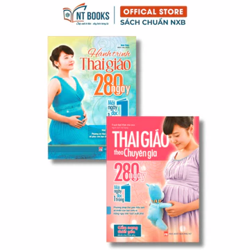Sách - Combo - Thai giáo theo chuyên gia + Hành trình thai giáo - 280 ngày mỗi ngày đọc một trang