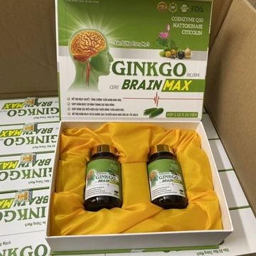 《tặng 1 tuýp sủi 20v》Viên bổ não thông mạch Ginkgo Biloba Cere Brain Max - Ginkgo 600mg giúp bổ não -Ginkgo Brain max Hộ