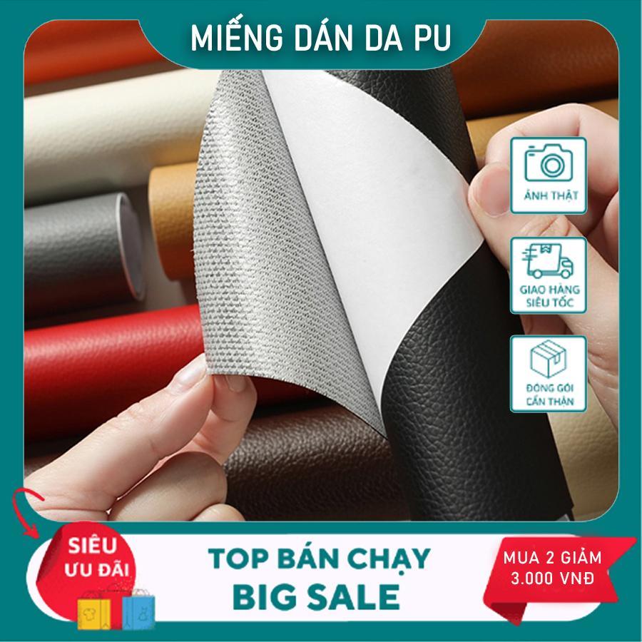 (Độ Dày 0.5mm) Da dán ghế sofa, sửa chữa ghế sofa, ghế ô tô, ghế salon và đồ da. Keo Dầu Bìa Trắng