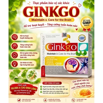 《Combo 2 hộp》]Hoạt huyết ginkgo Biloba Q10 -màu đỏ Giúp bổ não , giảm rối loạn tiền đình , mất ngủ